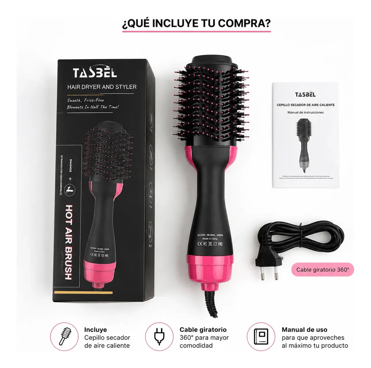 Cepillo secador 3 en 1