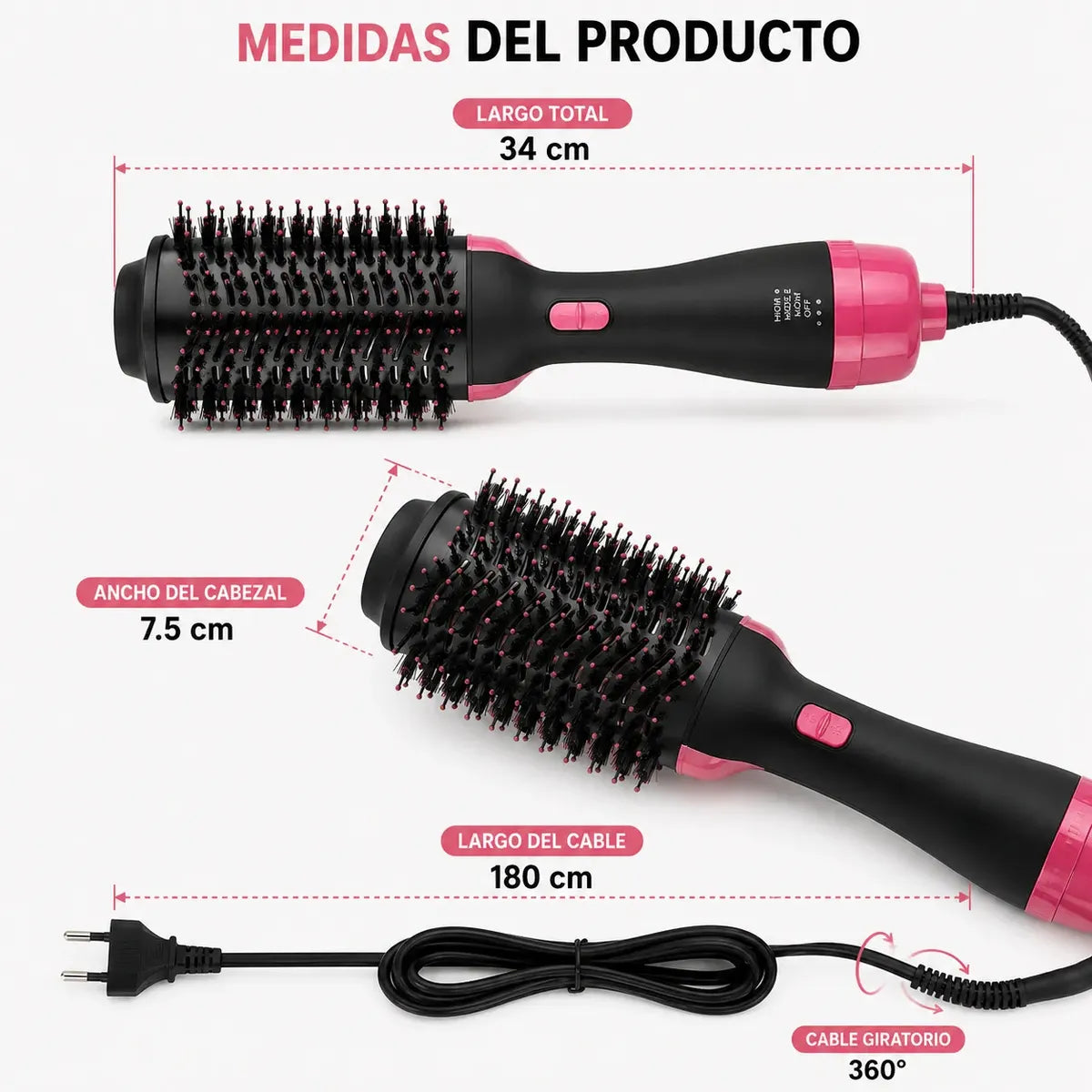 Cepillo secador 3 en 1